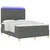 LED Box Spring Krevet Tamno siva 140 x 190 cm tkanina