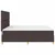 Vidaxl LED Box Spring Postelja Temno rjava 200 x 200 cm blago