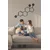 WallXpert metalni zidni ukras 5357, strukturna formula molekula estrogena, 75 x 53 cm, crni