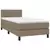 Vidaxl Box spring postelja z vzmetnico taupe 90x190 cm blago
