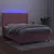 Vidaxl Box spring postelja z vzmetnico LED roza 80x200 cm žamet
