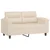 2-dijelni set sofa s jastucima bež od mikrovlakana