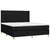 Vidaxl Box spring postelja z vzmetnico LED črna 160x200 cm blago