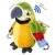 Cool Mango Govoreči plišasti papagaj - parrot