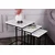 Hanah Home Set klub stolova, 3 komada Ce Metal Zigon Belo-Crni