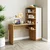 Hanah Home 2073 radni sto s policom 143,2 × 143,2 × 50 cm, atlantski bor / bela
