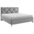MID.YOU OBLAZINJENA POSTELJA 180 cm  x 200 cm , tekstil temno siva