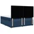 Vidaxl Box spring postelja z vzmetnico modra 200x200 cm blago