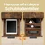 Songmics Stranska miza 60x35x61 cm rjava