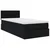 Otomanski krevet s madracem crni 100x200 cm tkanine