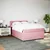 vidaXL Box spring postelja z vzmetnico roza 140x200 cm žamet