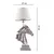 OPVIQ Stona lampa Horse White Silver