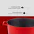 Saucepan, cast iron, 24 cm, Glaze range, red - LAVA brand