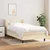 VIDAXL Box spring postelja z vzmetnico krem 90x200 cm blago
