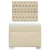 Vidaxl Box spring postelja z vzmetnico krem 90x200 cm blago