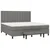 Vidaxl Box spring postelja z vzmetnico temno siva 200x200 cm blago