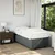 Vidaxl Box spring postelja z vzmetnico temno siva 90x190 cm blago