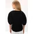 Trend Alacati Stili Ženska bluza sa 3/4 rukavima Alc-X13483, Okrugli izrez, Crna