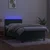 Vidaxl Box spring postelja z vzmetnico LED tem. zelena 90x190 cm žamet