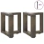 Noge za klub stolić T-oblika 2 kom Crne 30x25x(30-31) cm Čelik