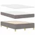 Vidaxl LED Box Spring Postelja z vzglavjem Taupe 120 x 190 cm blago