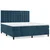 Box spring postelja z vzmetnico temno modra 180x200 cm žamet
