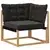 Set vanjskih sofa s jastukom 5 pcs Bijela i crna