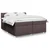 Vidaxl Box spring postelja z vzmetnico temno rjav 200x200 cm blago