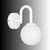 Opviq zidna lampa Loop-20451-A, 1 × E27, bela