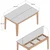 Hanah Home Trpezarijski sto Milan 515 145x75x88cm Orah