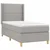 Vidaxl Box spring postelja z vzmetnico svetlo siv 100x200 cm blago