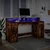 Radni stol s LED svjetlima boja hrasta 160x55x91 cm drveni