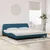 Krevet s madracem Dover plavi 200x200 cm baršunasti