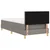 Vidaxl LED Box Spring Postelja z LED trakami Taupe 90 x 200 cm blago