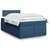 Vidaxl Box spring postelja z vzmetnico moder 120x200 cm blago