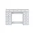 Hanah Home toaletni sto Lucia, 120 cm, beli