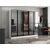 Hanah Home ormar sa reflektujućim staklom Nisa 20639, 225 cm, beli