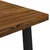 vidaXL 70 x 70 x 75 cm Masiven les akacije Naravna in črna Kvadrat