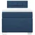 vidaXL Box spring postelja z vzmetnico modra 90x200 cm blago