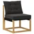 Set vanjskih sofa s jastukom 5 pcs Bijela i crna