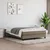 Vidaxl Box spring postelja z vzmetnico taupe 160x200 cm blago