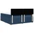 Vidaxl Box spring postelja z vzmetnico modra 200x200 cm blago