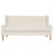 2-dijelni set sofa od tkanine krem bijeli