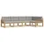 Set vanjskih sofa 4 pcs Bijela i svjetlosiva Poliester