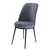 Hanah Home set trpezarijskih stolica Dexa 2 kom, dimno siva tkanina Babyface, crne metalne noge