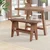 Vidaxl klop Naravna 100 x 30 x 51 cm Trden predelan les
