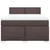Vidaxl Box spring postelja z vzmetnico temno rjava 160x200 cm blago