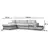Atelier del Sofa Ugaona garnitura Loop 14 95x85x332cm Svetlosiva