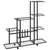 Stalak za cvijeće s kotačima 94,5 x 25 x 92,5 cm crni metalni