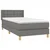 Vidaxl Box spring postelja z vzmetnico temno siva 100x200 cm blago